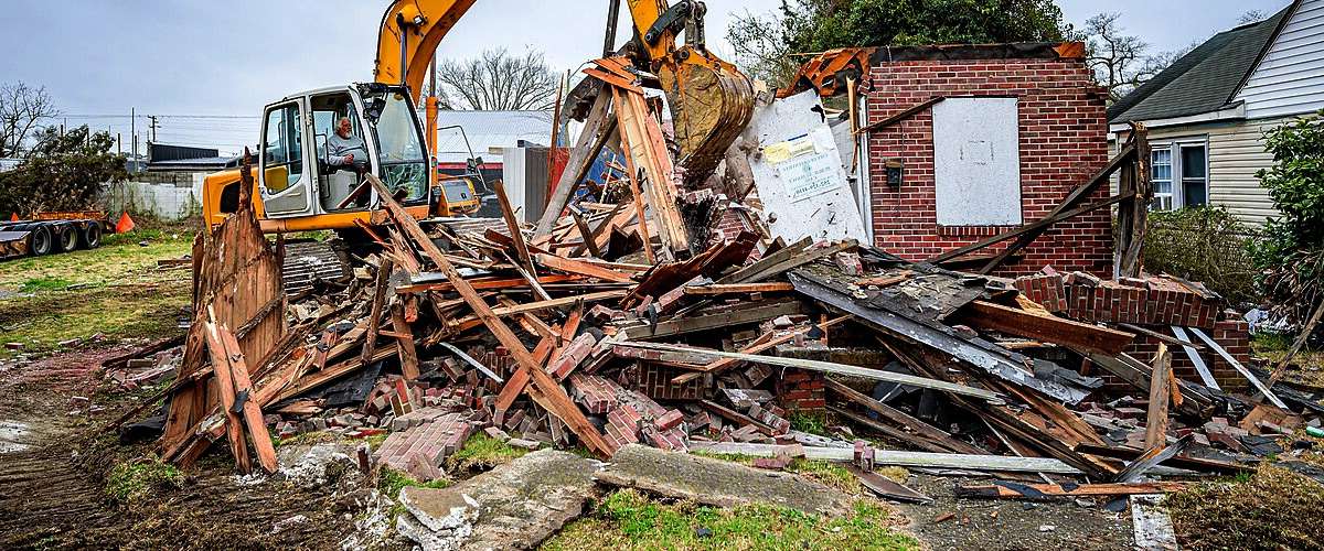 Deconstructing homes so building materials can be recyled and reused.