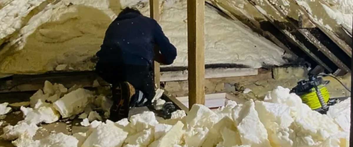 Removing spray foam insulation can be problematic, expensive and necessary